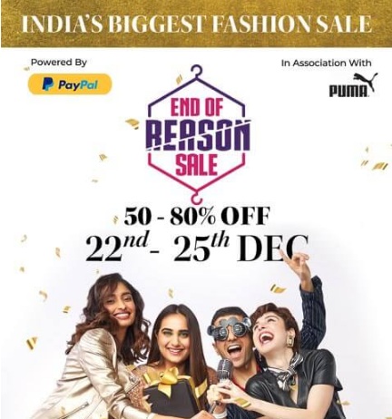 Myntra End Of Reason Sale Nd Th Dec Upto Off Flat